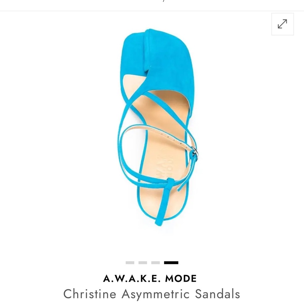 A.W.A.K.W MODE Christine Sandal- Turquoise - Picture 2 of 10